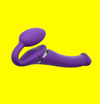 Strap On Me - Strapless Vibrerende Voorbind Dildo - Maat L - Paars